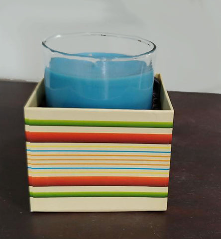 NEW OLD STOCK - HOMER LAUGHLIN FIESTA 8 OZ. FILLED JAR CANDLE IN PEACOCK - 1 JAR CANDLE
