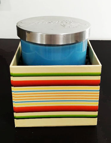 NEW OLD STOCK - HOMER LAUGHLIN FIESTA 8 OZ. FILLED JAR CANDLE IN PEACOCK - 1 JAR CANDLE
