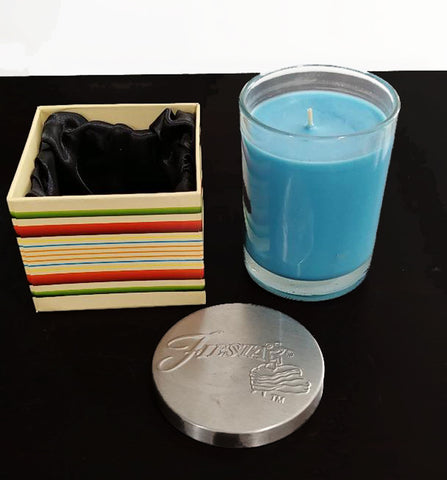 NEW OLD STOCK - HOMER LAUGHLIN FIESTA 8 OZ. FILLED JAR CANDLE IN PEACOCK - 1 JAR CANDLE