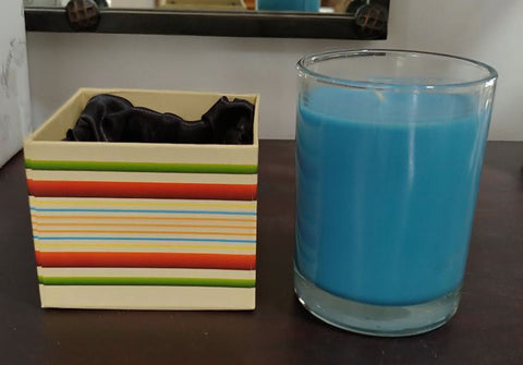 NEW OLD STOCK - HOMER LAUGHLIN FIESTA 8 OZ. FILLED JAR CANDLE IN PEACOCK - 1 JAR CANDLE
