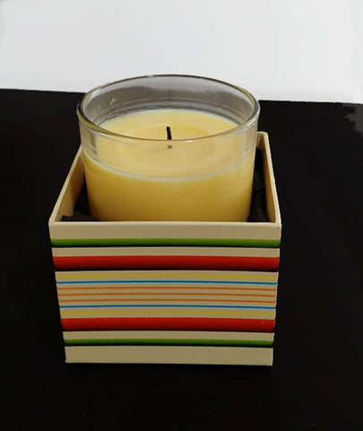 FIESTA HOMER LAUGHLIN 8 OZ CANDLE IN A JAR SUNFLOWER GENUINE LICENSED FIESTA (1 JAR CANDLE)