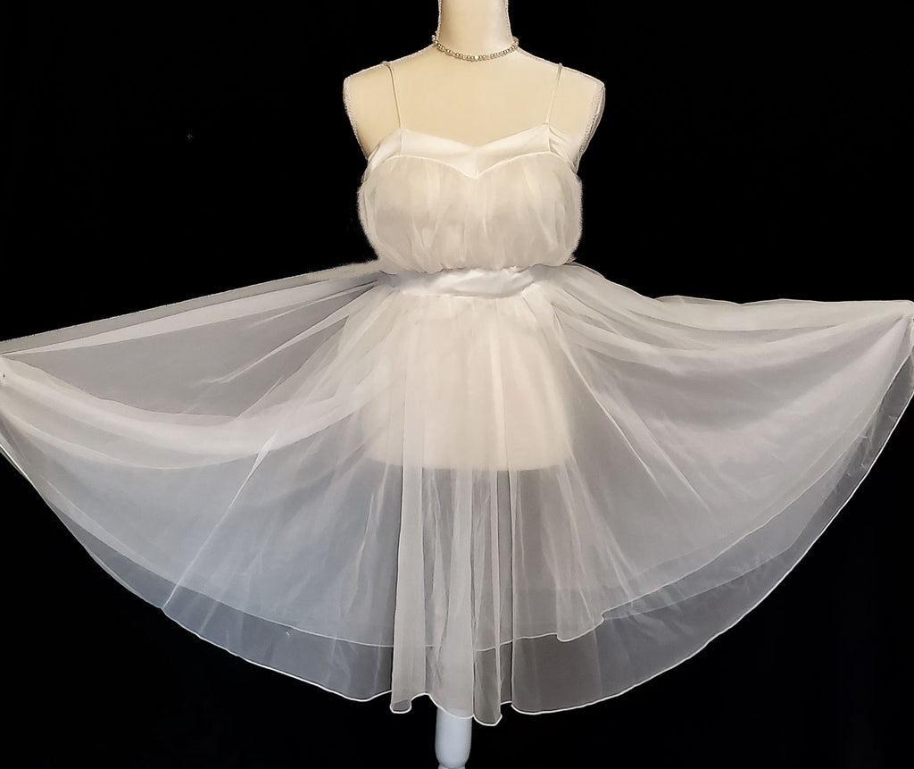 VINTAGE HENSON KICKERNICK GRECIAN GODDESS LOOK 2 TIER BRIDAL WEDDING NIGHTGOWN