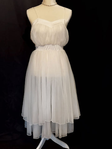 VINTAGE HENSON KICKERNICK GRECIAN GODDESS LOOK 2 TIER BRIDAL WEDDING NIGHTGOWN