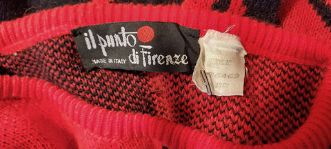 *  VINTAGE IL PUNTO DI FIRENZE MADE IN ITALY PULLOVER SKI SWEATER