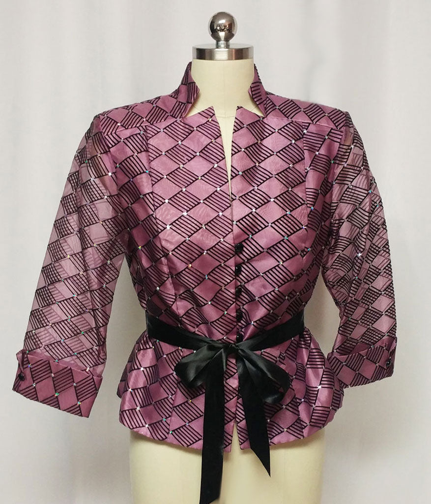 BEAUTIFUL J. R. NITES BY CAROL UN SPARKLING EVENING JACKET - NEW