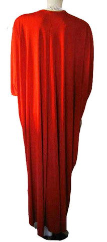 STUNNING VINTAGE LUCIE ANN BEVERLY HILLS GODDESS DRESSING GOWN / EVENING GOWN WITH DAZZLING RHINESTONE CLASP