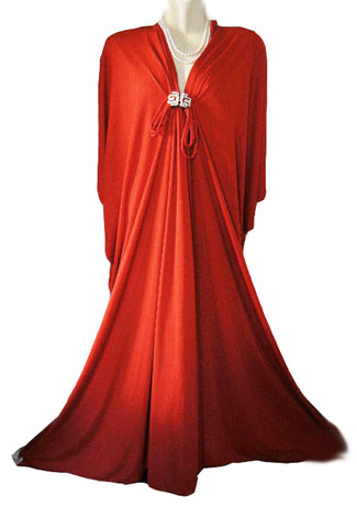 STUNNING VINTAGE LUCIE ANN BEVERLY HILLS GODDESS DRESSING GOWN / EVENING GOWN WITH DAZZLING RHINESTONE CLASP