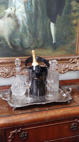 VINTAGE MOET & CHANDON LIMITED HOLIDAY EDITION BLACK ACRYLIC CHAMPAGNE BUCKET DESIGNED BY JEAN MARC GADY