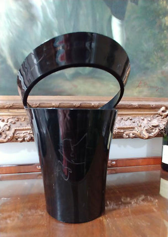 VINTAGE MOET & CHANDON LIMITED HOLIDAY EDITION BLACK ACRYLIC CHAMPAGNE BUCKET DESIGNED BY JEAN MARC GADY