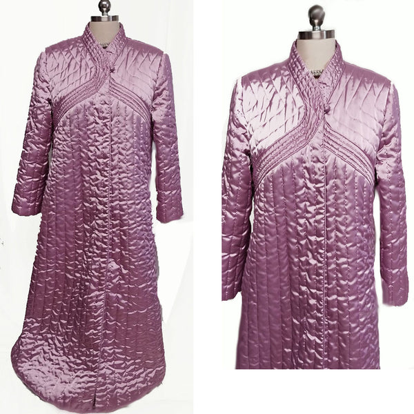 NEIMAN MARCUS high quality VINTAGE QUILTED LONG ROBE, SIZE S