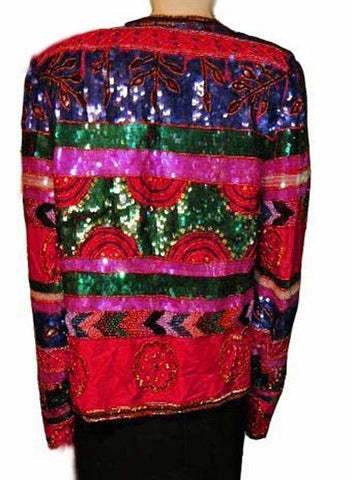 NIPON NIGHT EVENING JACKET ENCRUSTED WITH SPARKLING BEADS & SEQUINS