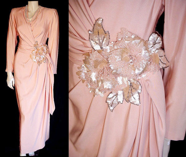 RARE VINTAGE ANDREA ODICINI COUTURE - AMEN WARDY EVENING GOWN - MADE – Vintage  Clothing & Fashions