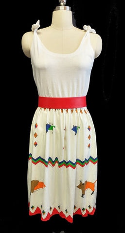 *CUTE VINTAGE OLEG CASINNI SIGNATURE BISON SUMMER DRESS IN BEAUTIFUL COLORS