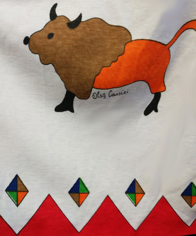 CUTE VINTAGE OLEG CASINNI SIGNATURE BISON SUMMER DRESS IN BEAUTIFUL COLORS