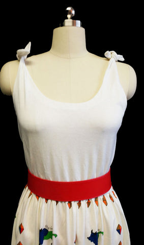 CUTE VINTAGE OLEG CASINNI SIGNATURE BISON SUMMER DRESS IN BEAUTIFUL COLORS
