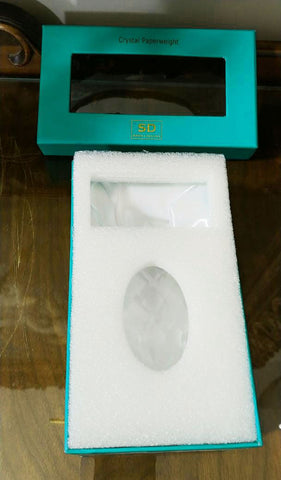OLEG CASSINI SPARKING CRYSTAL FACETED PINEAPPLE PAPERWEIGHT - (1 PAPERWEIGHT)