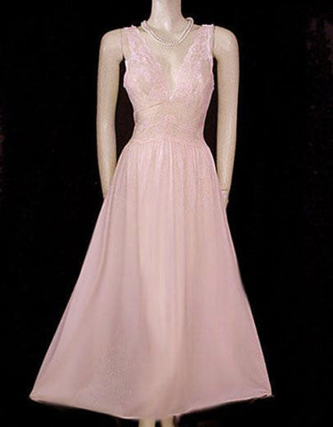 OLGA RARE STYLE SPANDEX MESH LACE POINTELLE BODICE IN ROSE BLUSH