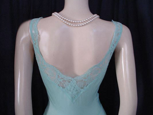 Vintage OLGA BodySilk Beige Sweep Nightgown Nylon Spandex USA Lace 9295 Sz  M