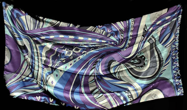 EMILIO PUCCI SILK SCARF 70s Silk scarf, abstract  - Bertolami