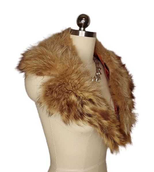 VINTAGE RACCOON SHAWL FUR COLLAR FOR COAT OR SWEATER – Vintage