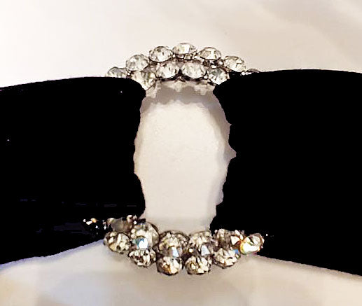 1970s Black and White Rhinestone Belt For Sale at 1stDibs