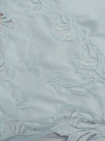 *VINTAGE STANLEY LINGERIE BABY BLUE LACE APPLIQUE WITH FABULOUS DETAILING
