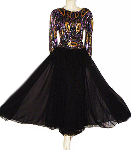 BREATH TAKING STARLIGHT SOIREE PURPLE & GOLD BEADED & SEQUIN GRAND SW Vintage Clothing & Fashions | Midnight Glamour BREATH TAKING STARLIGHT SOIREE PURPLE & GOLD BEADED & SEQUIN GRAND SW Vintage Clothing & Fashions | Midnight Glamour