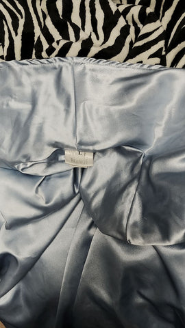 GORGEOUS SWANKIE BLANKIE ZEBRA & BLUE SATIN ROBE - SIZE LARGE