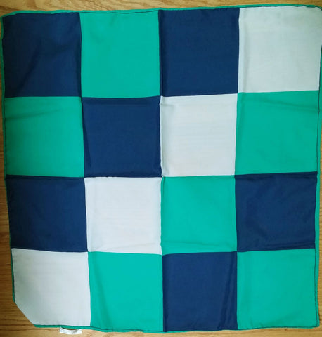 *VINTAGE WISTEL T EMERALD, NAVY & WHITE SCARF MADE IN ITALY
