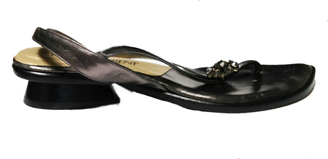 AUTHENTIC YVES SAINT LAURENT CHUNKY RHINESTONE SANDALS