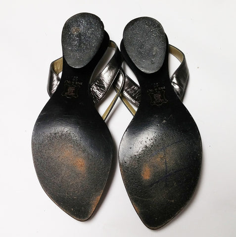 AUTHENTIC YVES SAINT LAURENT CHUNKY RHINESTONE SANDALS