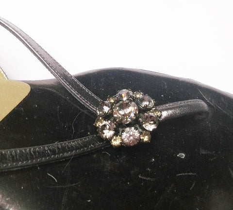 AUTHENTIC YVES SAINT LAURENT CHUNKY RHINESTONE SANDALS