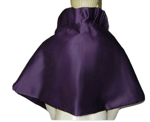 GLAMOROUS  VINTAGE BETMAR DUCHESS SATIN PLEATED EVENING STOLE IN ROYAL PLUM - PERFECT FOR THE HOLIDAYS