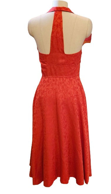 VINTAGE 70S BRANKA KLARIGE T BACK GRAND SWEEP SUNDRESS IN CORAL REEF T Vintage Clothing & Fashions | Midnight Glamour VINTAGE 70S BRANKA KLARIGE T BACK GRAND SWEEP SUNDRESS IN CORAL REEF T Vintage Clothing & Fashions | Midnight Glamour