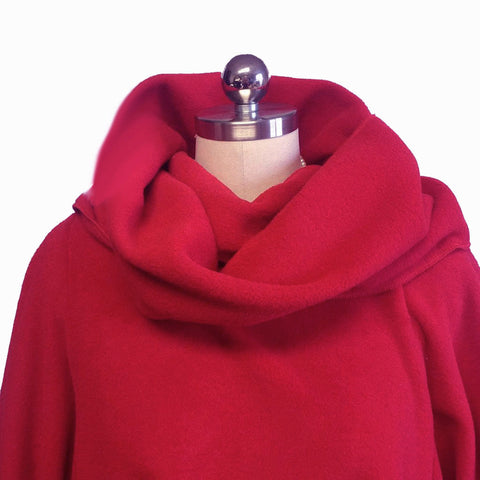 BUCK & BUCK ADAPTIVE COAT WITH STANDUP COLLAR ATTACHED SCARF AND MATCHING HAT