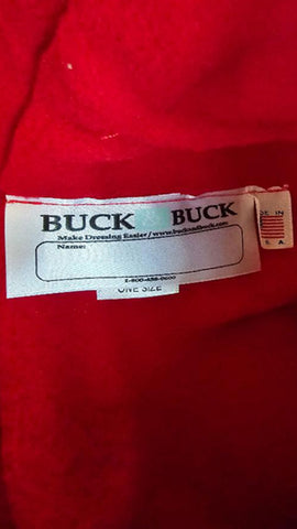 BUCK & BUCK ADAPTIVE COAT WITH STANDUP COLLAR ATTACHED SCARF AND MATCHING HAT