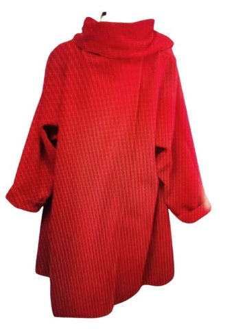 BUCK & BUCK ADAPTIVE COAT WITH STANDUP COLLAR ATTACHED SCARF AND MATCHING HAT