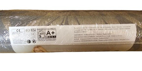 NEW - BARBARA HOME FINE WALLPAPER EDOMINA DARK BROWN PALM FRONDS WALLPAPER RASCH MADE IN GERMANY