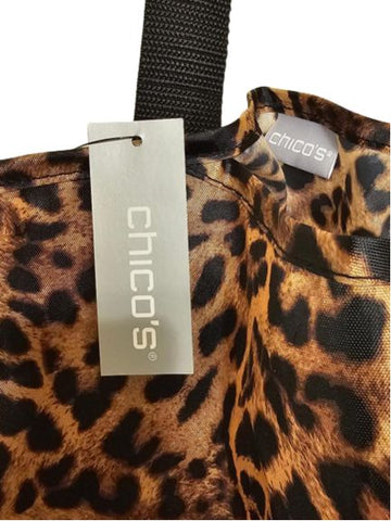 *  NEW WITH TAG - CHICO'S LEOPARD ANIMAL PRINT GARMENT BAG