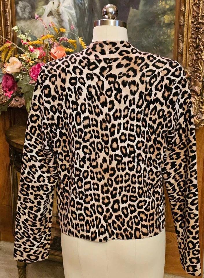 Chico's leopard print sweater clearance