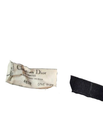 VINTAGE CHRISTIAN DIOR BLACK LACE GARTER BELT - INTIMATES PARIS NEW YORK DESIGNER LINGERIE WITH BONUS HOT PINK & LACE GARTER