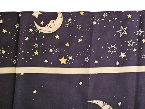 NEW WITH TAGS CHICO'S 100% SILK NAVY, WHITE & GOLD ZODIAC SCARF SUN MOON & STARS