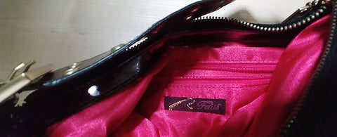 NEW "FETISH BY EVE" SPARKLING DEVIL'S TAIL SPARKLING CRYSTALS SUEDE PURSE WITH DUST BAG