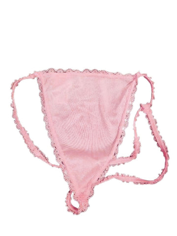 GLAMOROUS VINTAGE LARGE NEW FREDERICK'S LARGE SIZE PINK MERRY WIDOW FOUNDATION WITH LACE MEETAL GARTERS AND MATCHING THONG