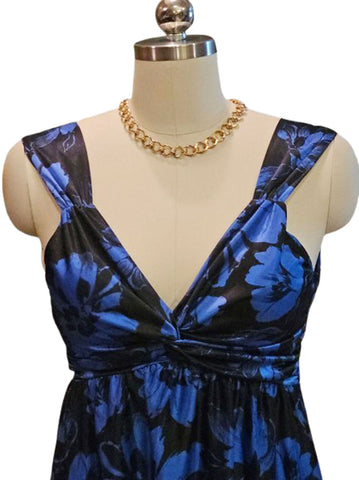 FRESHINE GORGEOUS COLORS OF SUMMER FLOWERS SATINY FEEL DRESS -  LIKE  NEW - POOL DRESS BEACH DRESS SWIMSUIT COVERUP WITH BUILT IN BRRA