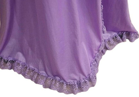 DONNA RICHARD AMETHYST PURPLE LACE NIGHTGOWN - 1970s / 1980s GILLIGAN O'MALLEY PETITE SMALL MAYBE MEDIUM