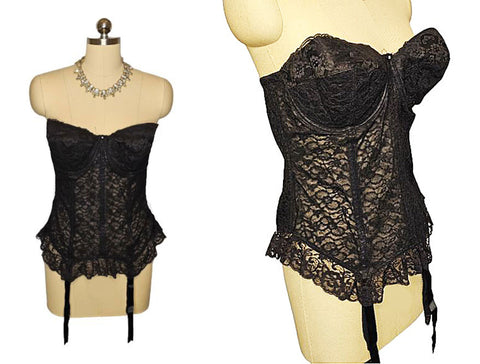 Lace Merry Widow is beautiful! Notice its metal grips! Find both