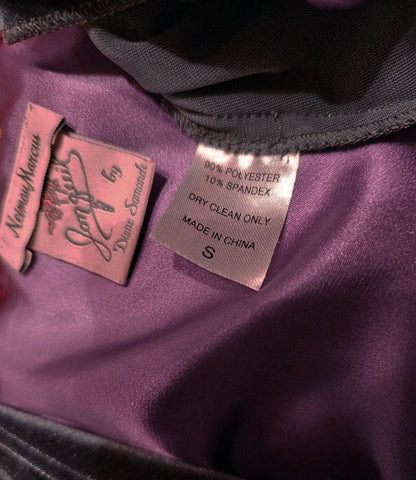 VINTAGE JONQUIL BY DIANE SAMANDI NEIMAN MARCUS VELOUR ROBE – CHARCOAL & SUGAR PLUM OLD HOLLYWOOD GLAMOUR DRESSING GOWN