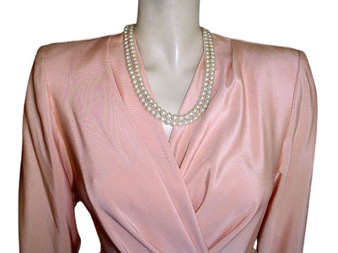 RARE VINTAGE ANDREA ODICINI COUTURE - AMEN WARDY EVENING GOWN - MADE IN ITALY - METAL ZIPPER