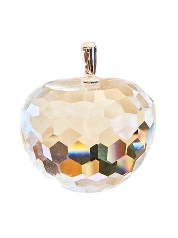 OLEG CASSINI SPARKING CRYSTAL FACETED APPLE PAPERWEIGHT - (1 PAPERWEIGHT)